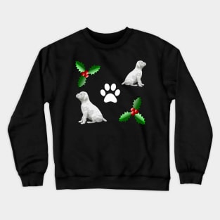 White Boxer Dog Puppy Christmas Crewneck Sweatshirt